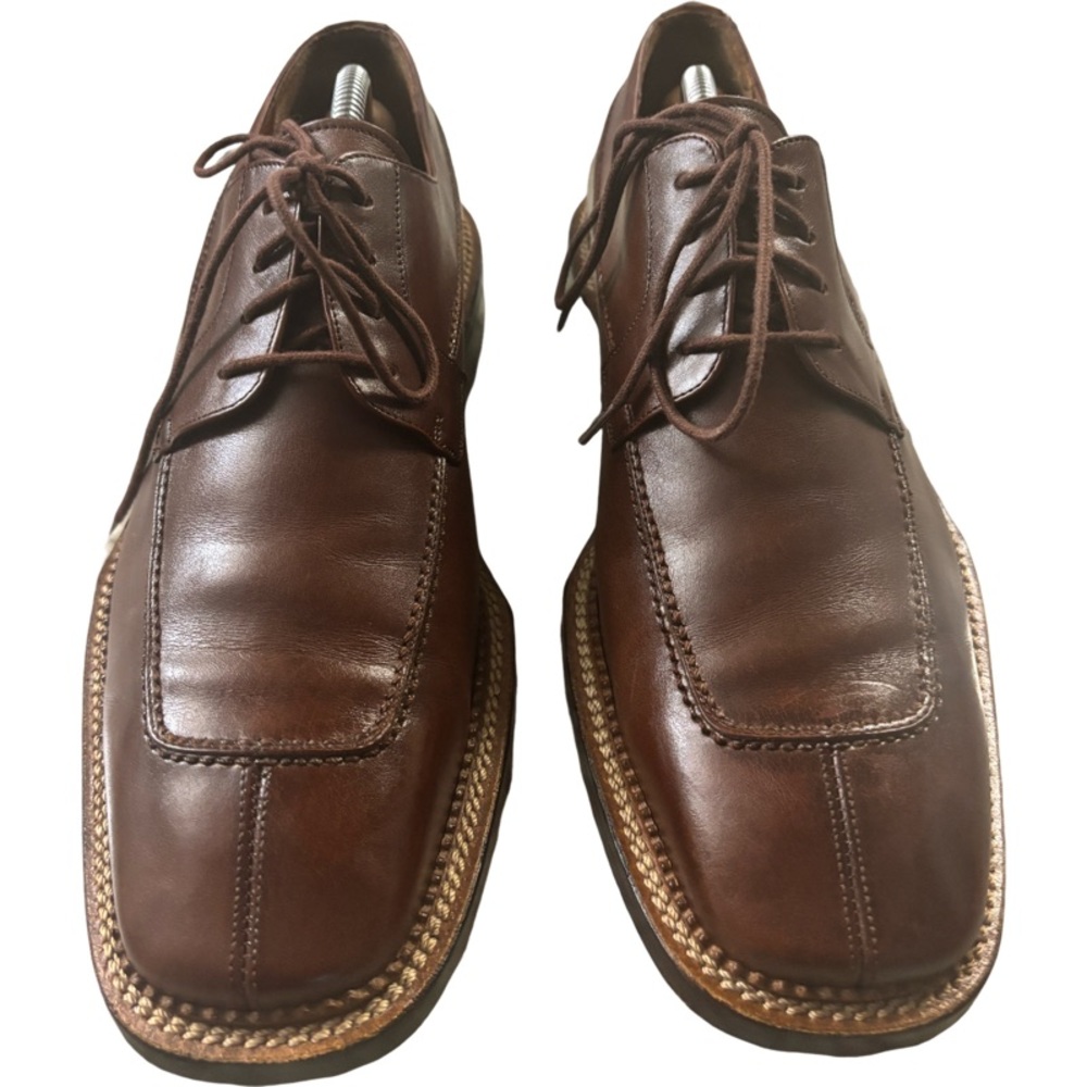 Bachrach Banderas Leather Outer & Lining Dress Oxford Handmade Shoes Sz 9.5